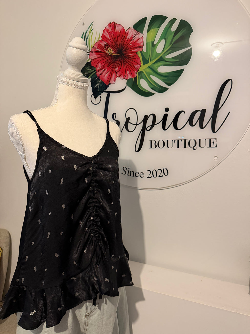 Blusa Satin Black